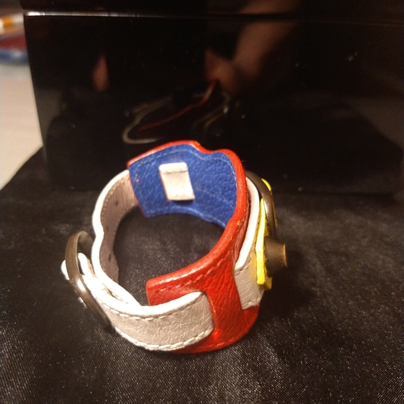 Balenciaga paris multi colored leather bracelet - Picture 12 of 16